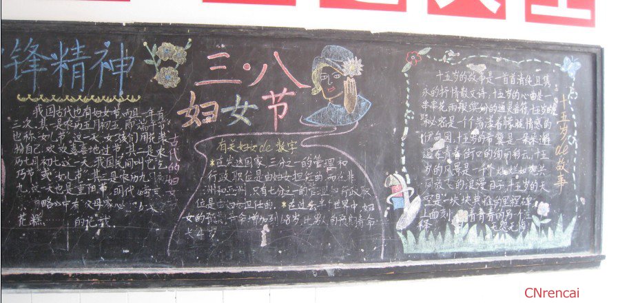 慶祝3.8婦女節黑板報內容