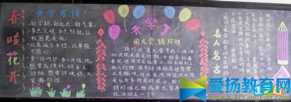 以春天的贊歌為主題的黑板報(bào)參考設(shè)計(jì)圖片