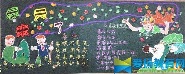 春天的贊歌黑板報設計內容及精美圖片