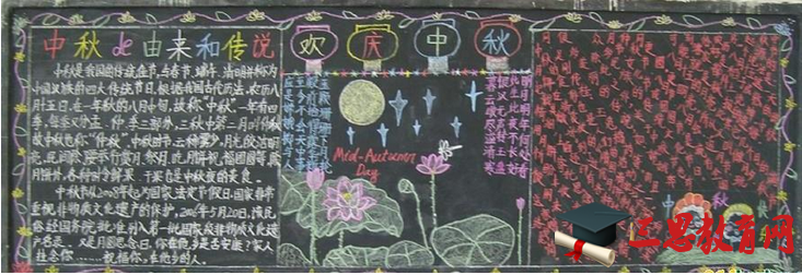 中秋節黑板報