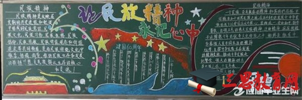 學長征精神黑板報模板設計