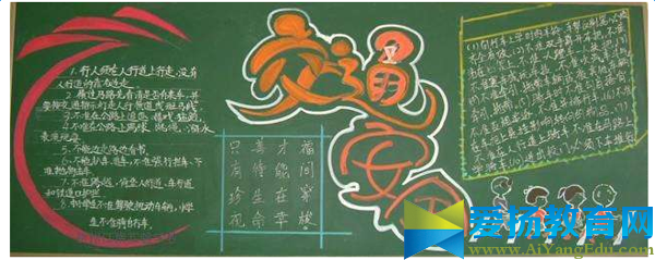 小學生安全知識黑板報版面設計圖
