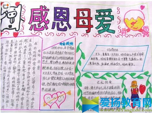 一年級感恩母親節(jié)手抄報圖片大全_母親節(jié)手抄報圖片設(shè)計