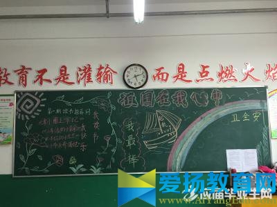 關(guān)于小學(xué)祖國在心中黑板報