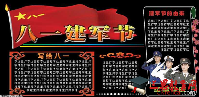 八一建軍節黑板報