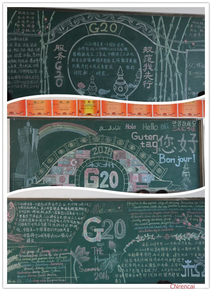 小手拉大手護航G20峰會黑板報內容