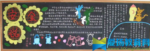 小學五年級安全黑板報圖片
