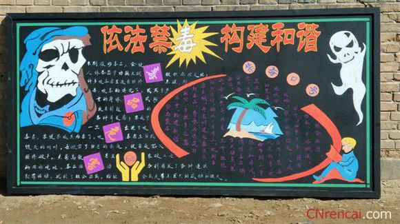 禁毒黑板報