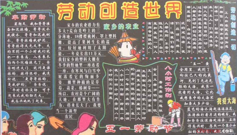 勞動節黑板報