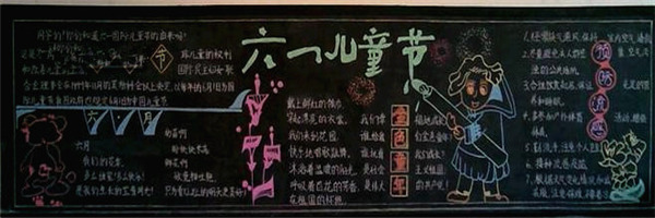 六一兒童節黑板報版面