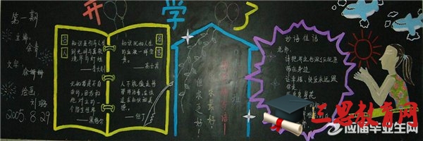 開學啦黑板報設計圖片