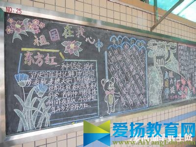 小學祖國在心中黑板報內容2017