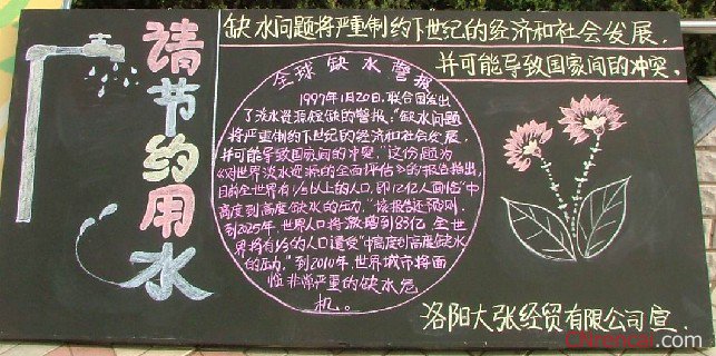 2016年節約用水主題黑板報資料