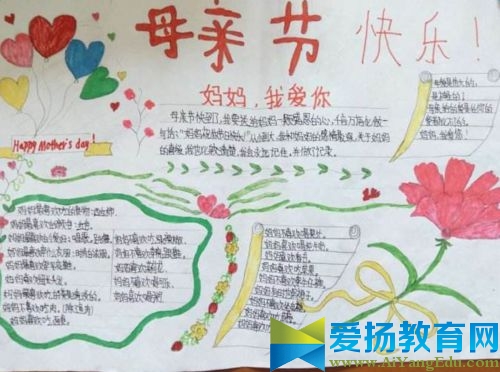 2017年母親節手抄報內容大全_母親節手抄報圖片簡單大全