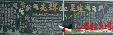 學長征精神黑板報模板設計圖片