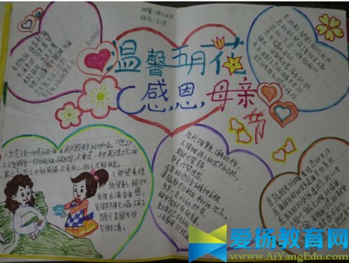 母親節手抄報圖片簡單的模板_母親節手抄報圖片簡單又漂亮圖片版面