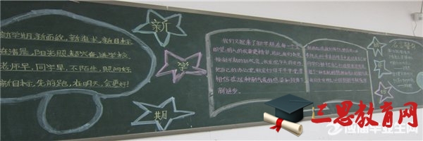 開學啦黑板報設計版面圖