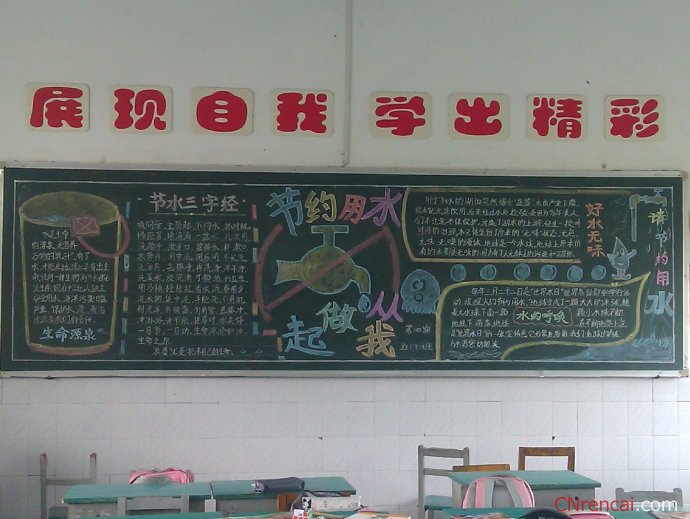 校園2016節(jié)約用水主題黑板報(bào)圖片