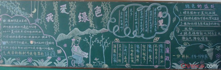 2016愛綠護綠植樹節(jié)黑板報資料