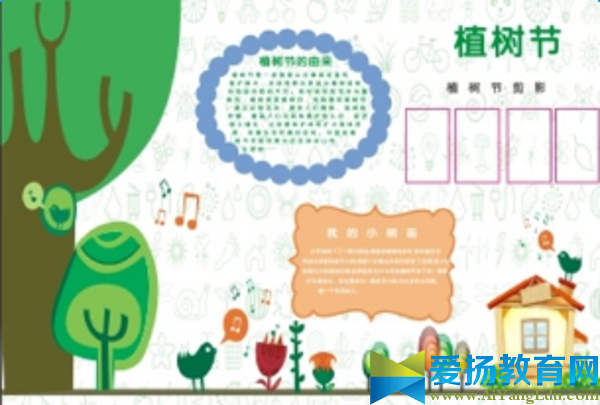 312植樹節手抄報設計圖