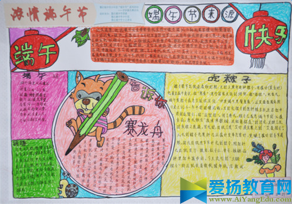端午節手抄報花邊圖片