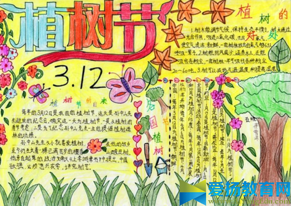 植樹節手抄報內容圖片