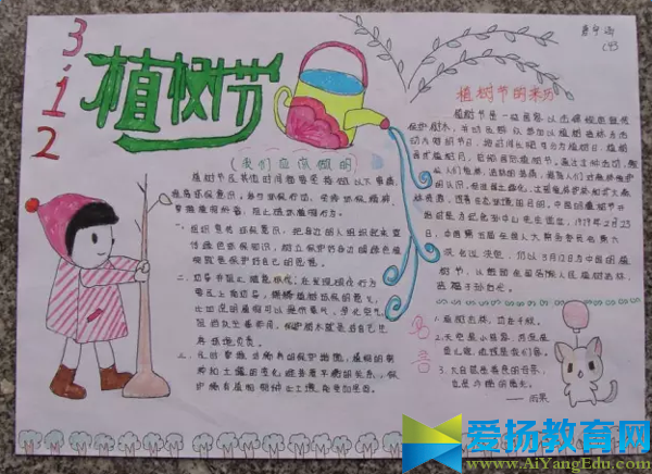 植樹節(jié)手抄報圖片