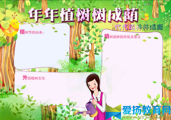 2017植樹(shù)節(jié)手抄報(bào)版面設(shè)計(jì)圖