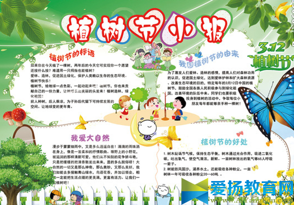 植樹節手抄報邊框設計圖
